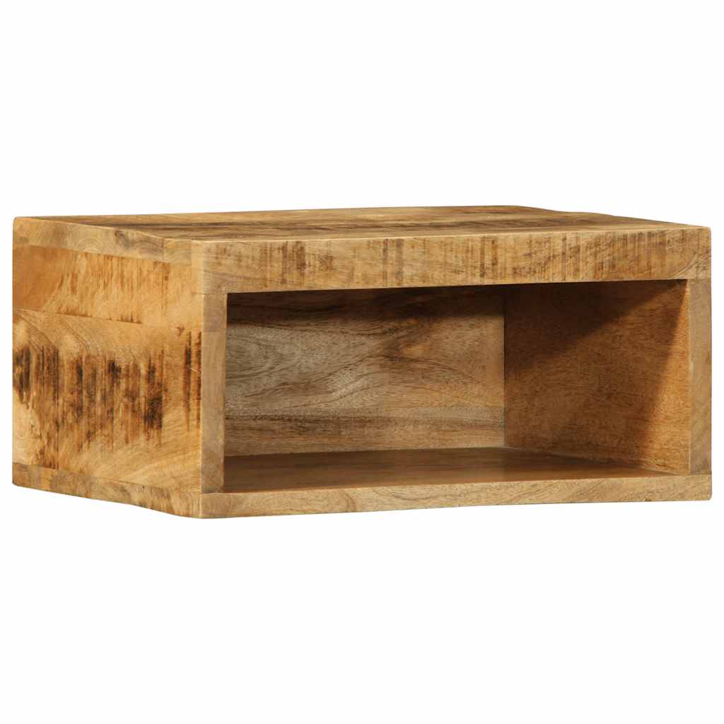Mobile TV a Parete 40x30x19 cm Legno Grezzo Massello di Mango