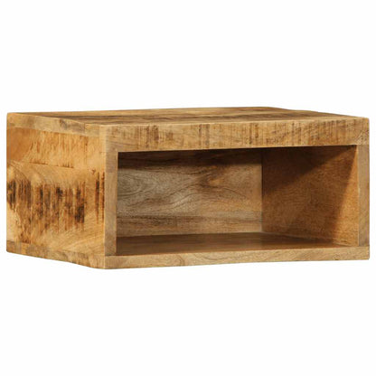 Mobile TV a Parete 40x30x19 cm Legno Grezzo Massello di Mango