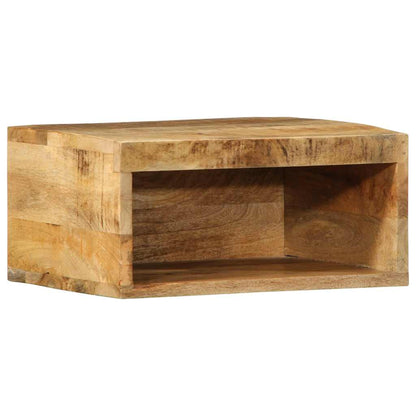 Mobile TV a Parete 40x30x19 cm Legno Grezzo Massello di Mango