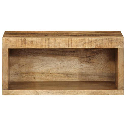 Mobile TV a Parete 40x30x19 cm Legno Grezzo Massello di Mango