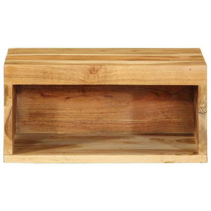 Mobile TV a Parete 40x30x19 cm in Legno Massello di Acacia