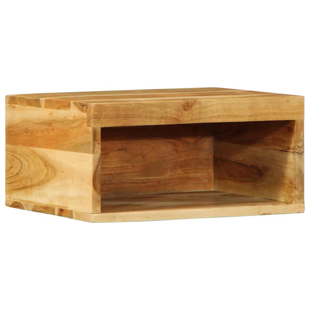 Mobile TV a Parete 2 pz in Legno Massello di Acacia