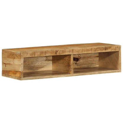 Mobile TV a Parete 80x30x19 cm Legno Grezzo Massello di Mango