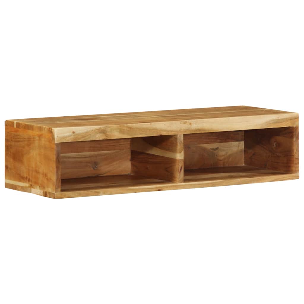 Mobile TV a Parete 80x30x19 cm in Legno Massello di Acacia