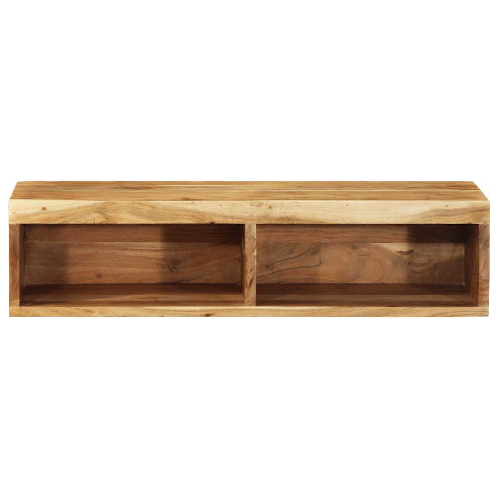 Mobile TV a Parete 80x30x19 cm in Legno Massello di Acacia