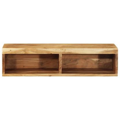 Mobile TV a Parete 80x30x19 cm in Legno Massello di Acacia