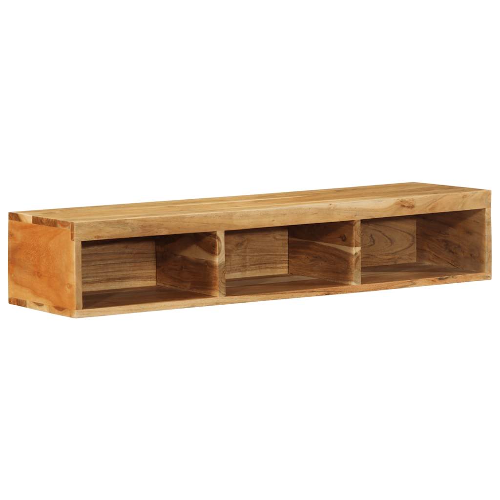 Mobile TV a Parete 100x30x19 cm in Legno Massello di Acacia