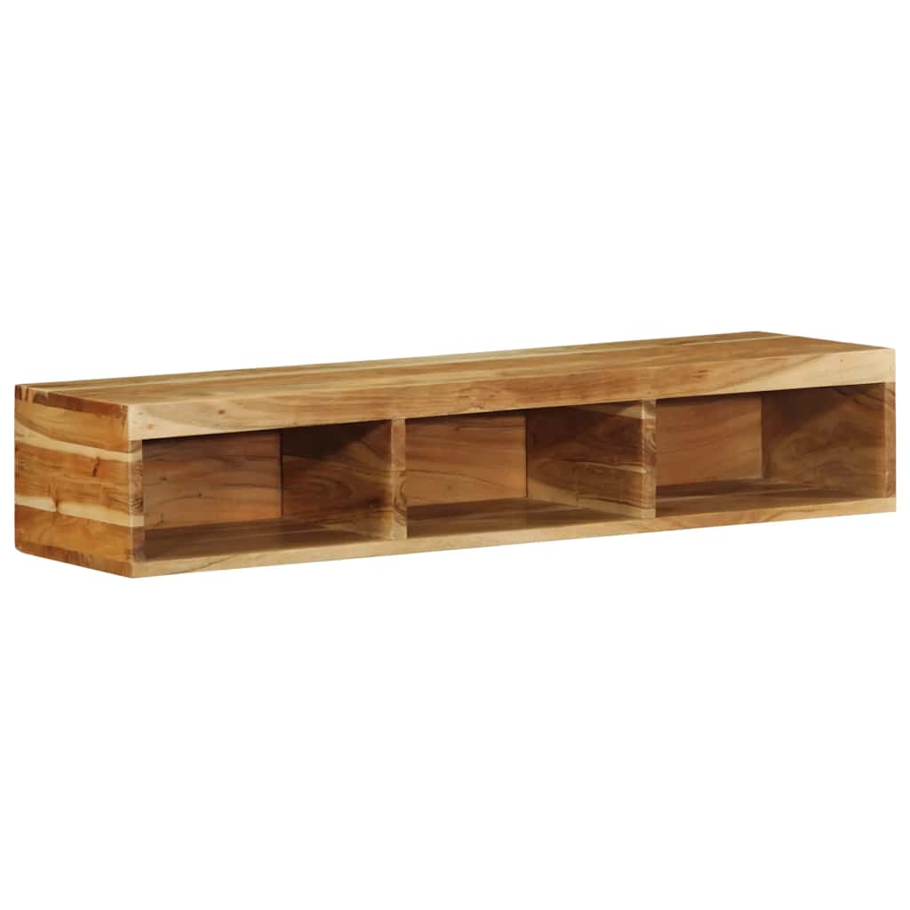 Mobile TV a Parete 100x30x19 cm in Legno Massello di Acacia