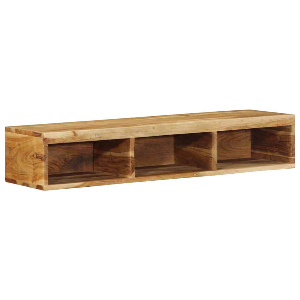 Mobile TV a Parete 100x30x19 cm in Legno Massello di Acacia
