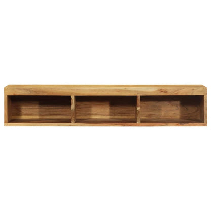 Mobile TV a Parete 100x30x19 cm in Legno Massello di Acacia