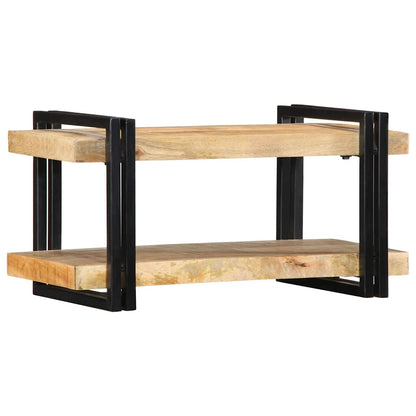 Mensola da Parete 70x33x35 cm in Legno Massello di Mango Grezzo