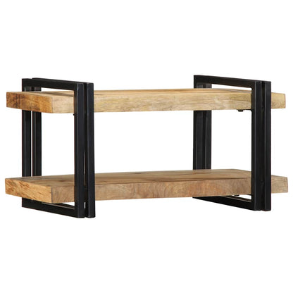 Mensola da Parete 70x33x35 cm in Legno Massello di Mango Grezzo