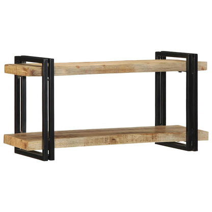 Mensola da Parete 90x33x45 cm in Legno Massello di Mango Grezzo