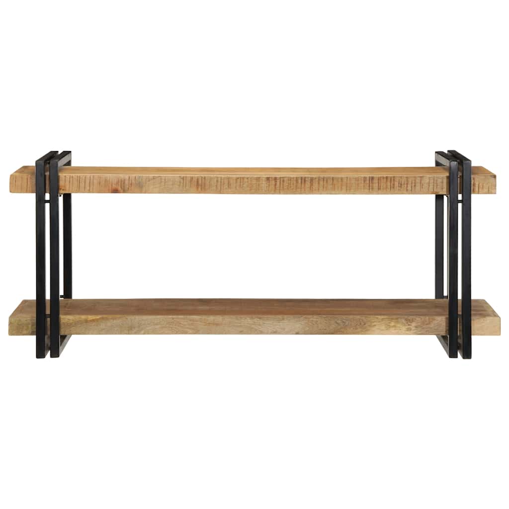 Mensola da Parete 110x33x45cm in Legno Massello di Mango Grezzo