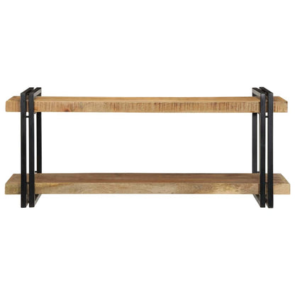 Mensola da Parete 110x33x45cm in Legno Massello di Mango Grezzo