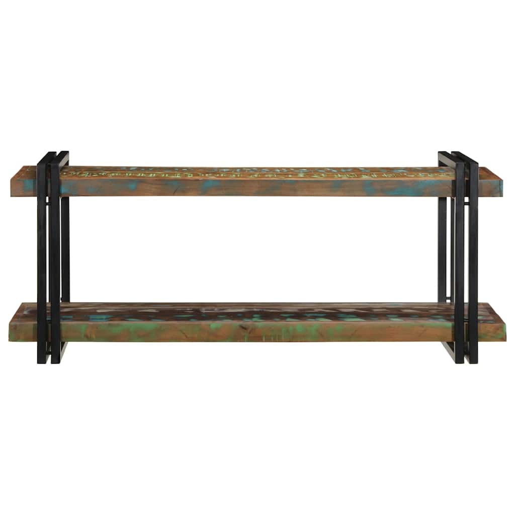 Mensola da Parete Multicolore in Legno Massello di Recupero