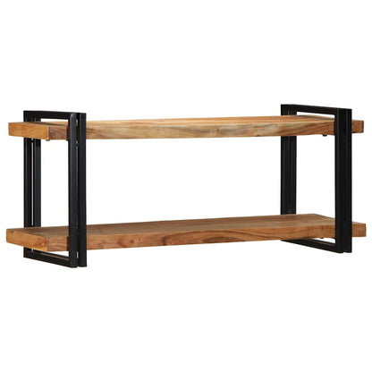 Mensola da Parete 110x33x45 cm Legno Massello di Acacia