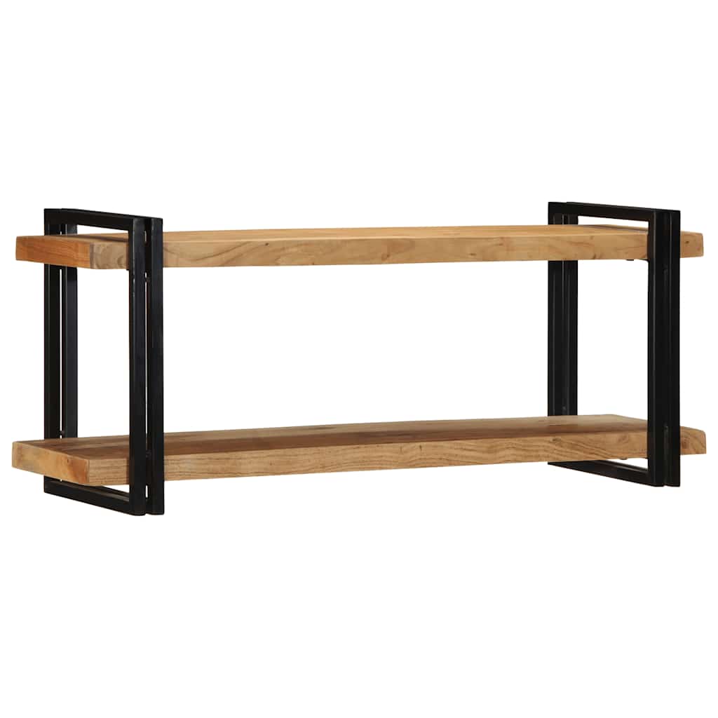 Mensola da Parete 110x33x45 cm Legno Massello di Acacia
