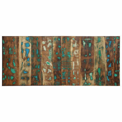 Testiera Multicolore 120 cm in Legno Massello Recupero