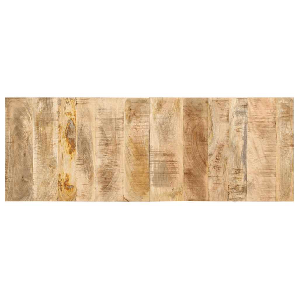 Testiera 140 cm in Legno Massello di Mango Grezzo