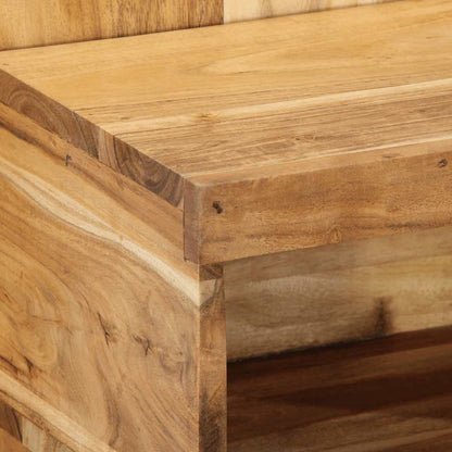 Comodino 50x27x50 cm in Legno Massello di Acacia
