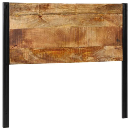 Testiera 120 cm in Legno Massello di Mango e Ferro