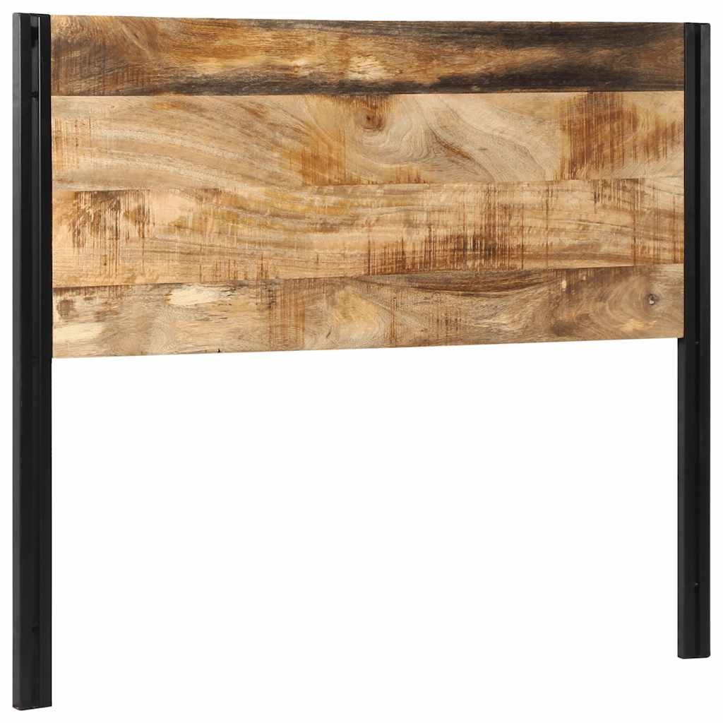 Testiera 120 cm in Legno Massello di Mango e Ferro