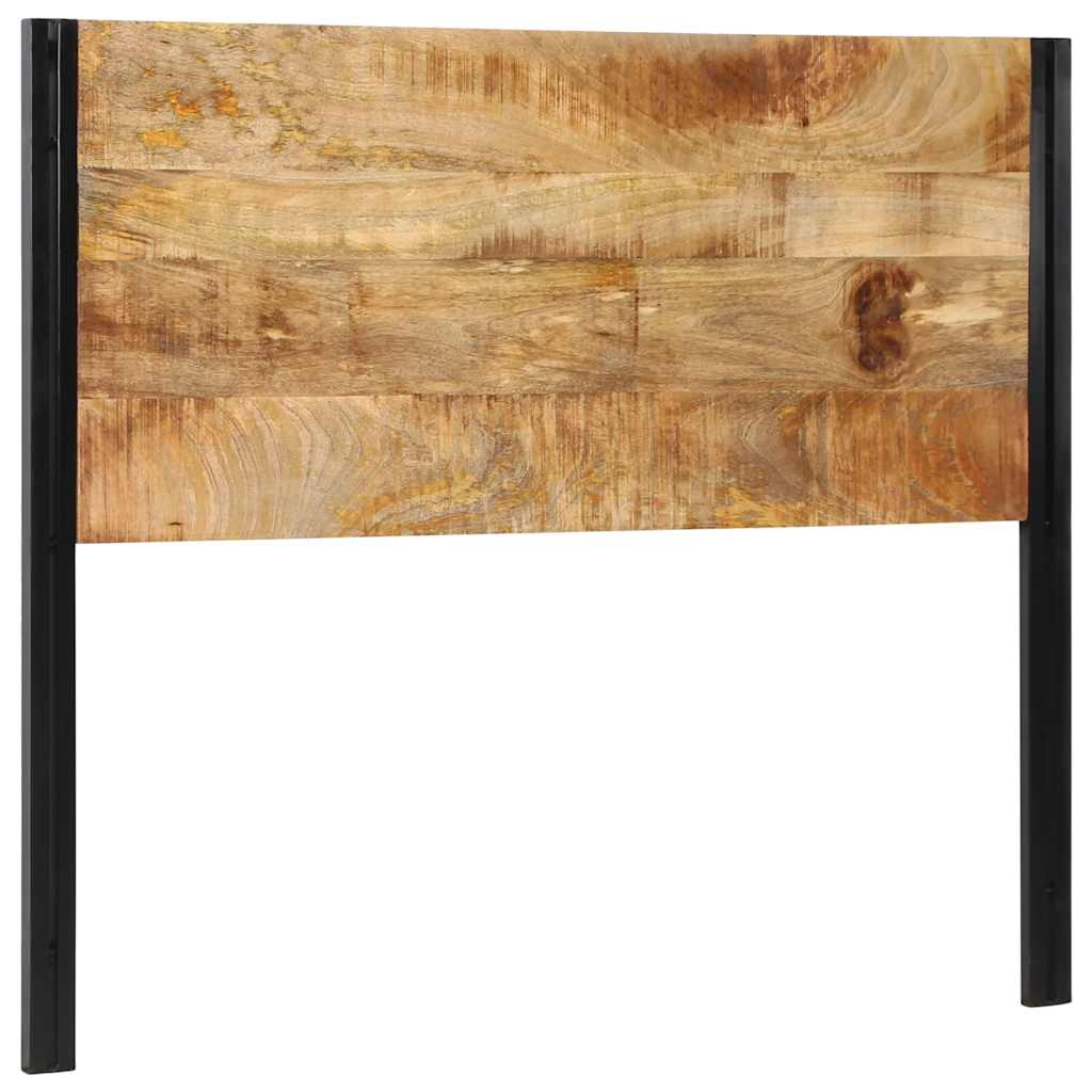 Testiera 120 cm in Legno Massello di Mango e Ferro