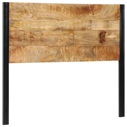 Testiera 120 cm in Legno Massello di Mango e Ferro
