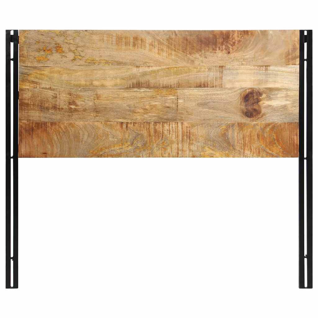 Testiera 120 cm in Legno Massello di Mango e Ferro