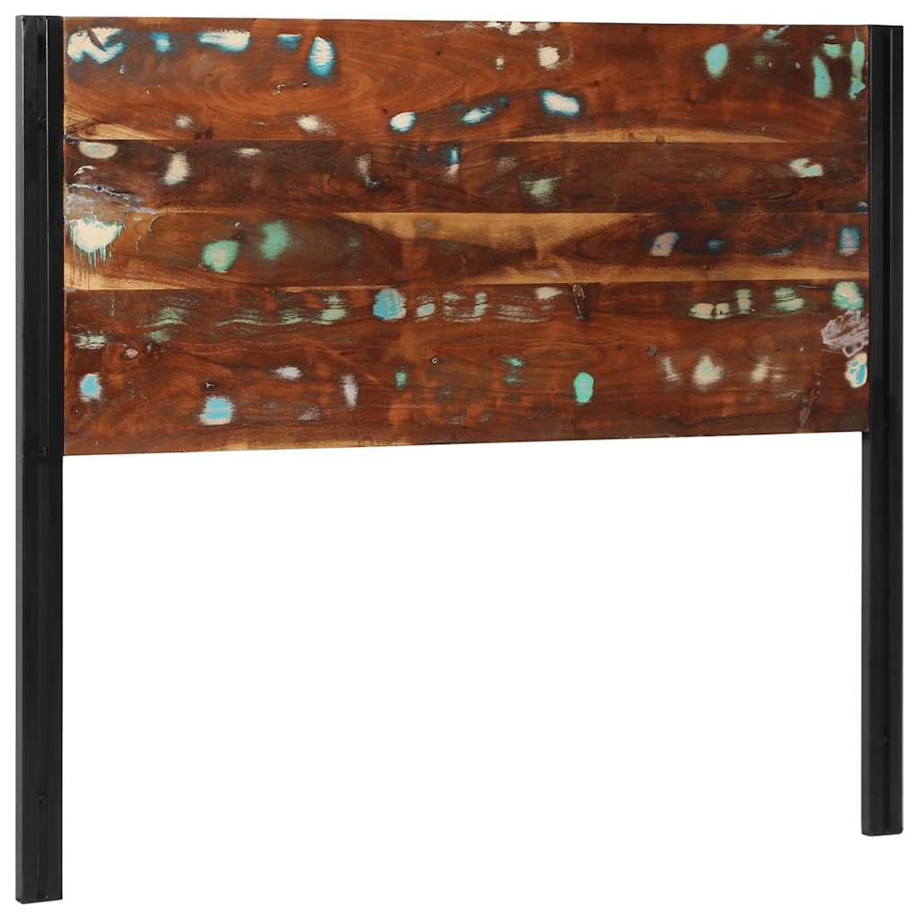Testiera 120 cm in Legno Massello di Recupero e Ferro
