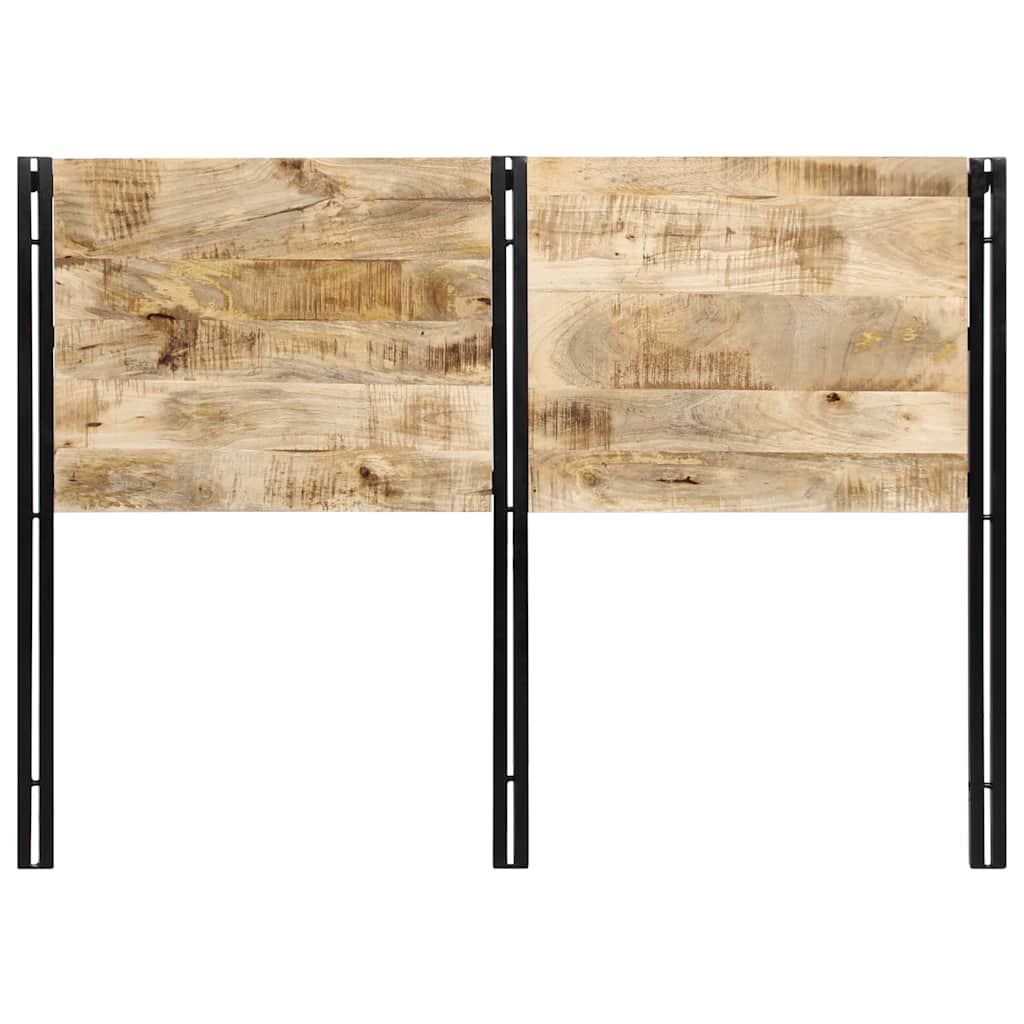 Testiera 140 cm in Legno Massello di Mango e Ferro