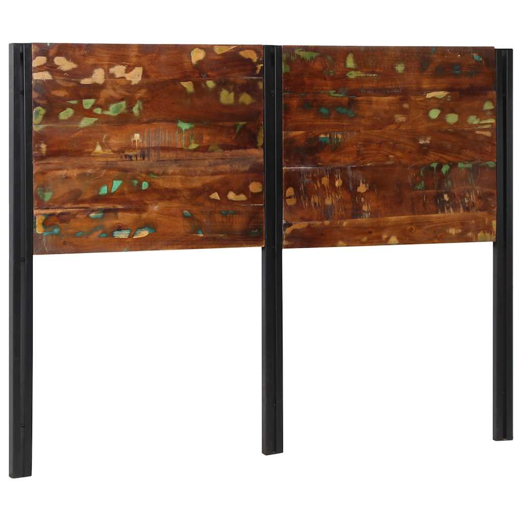 Testiera 140 cm in Legno Massello di Recupero e Ferro