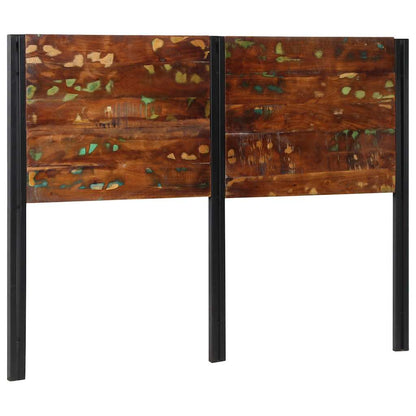 Testiera 140 cm in Legno Massello di Recupero e Ferro