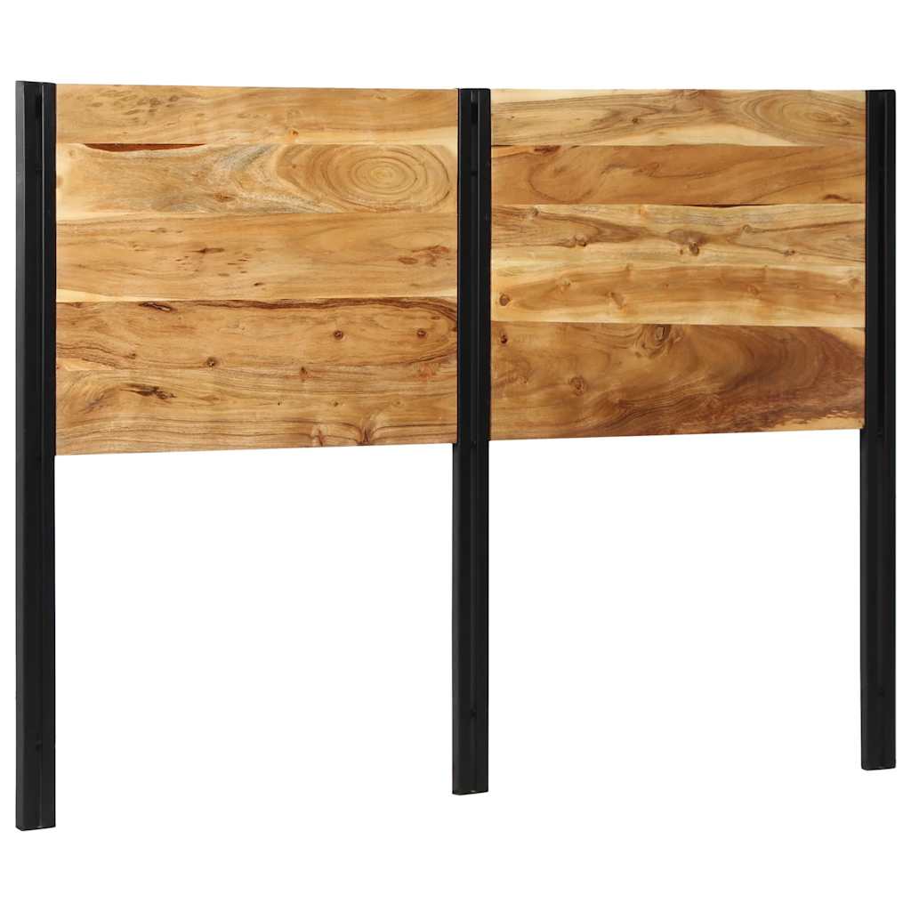 Testiera 140 cm in Legno Massello di Acacia e Ferro