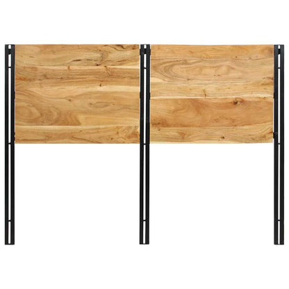 Testiera 140 cm in Legno Massello di Acacia e Ferro