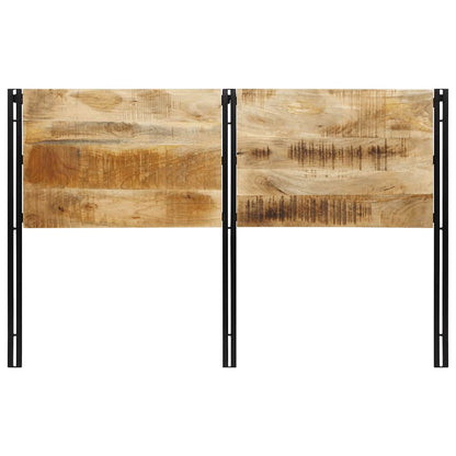 Testiera 160 cm in Legno Massello di Mango e Ferro