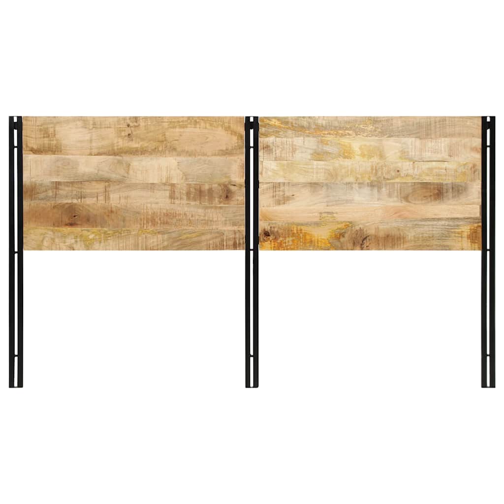 Testiera 180 cm in Legno Massello di Mango e Ferro