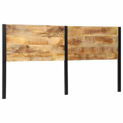 Testiera 200 cm in Legno Massello di Mango e Ferro