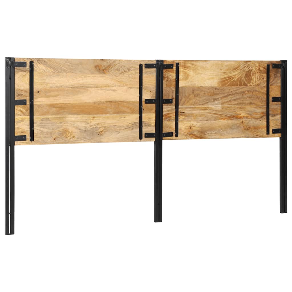 Testiera 200 cm in Legno Massello di Mango e Ferro