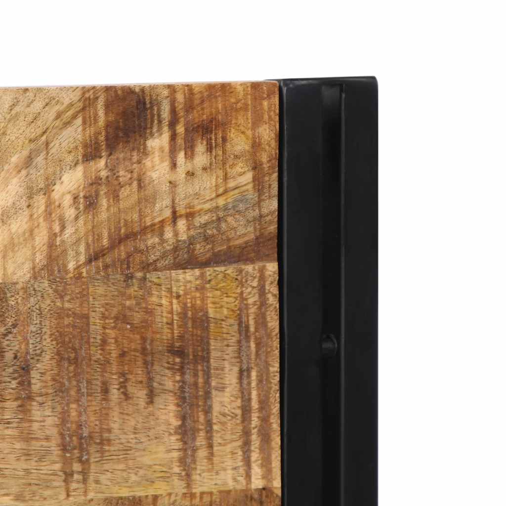Testiera 200 cm in Legno Massello di Mango e Ferro