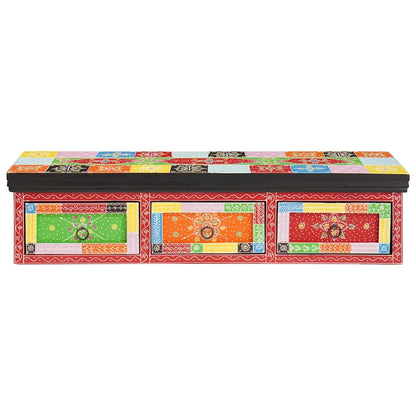 Mobile TV Multicolore 100 x 30 x 24 cm Legno massello di mango