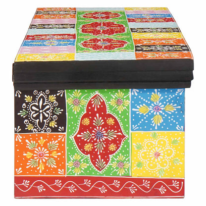 Mobile TV Multicolore 100 x 30 x 24 cm Legno massello di mango