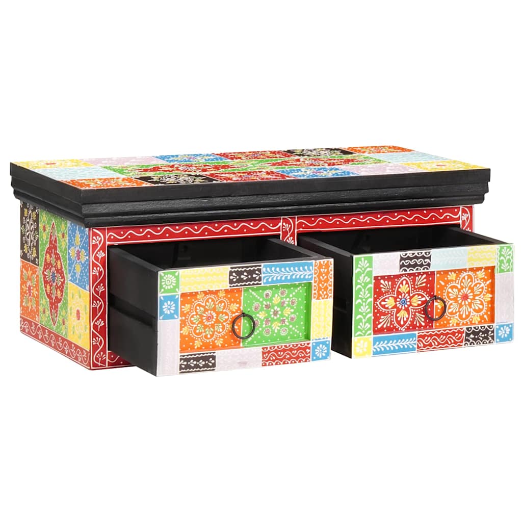 Mobile TV Multicolore 60 x 30 x 24 cm Legno massello di mango