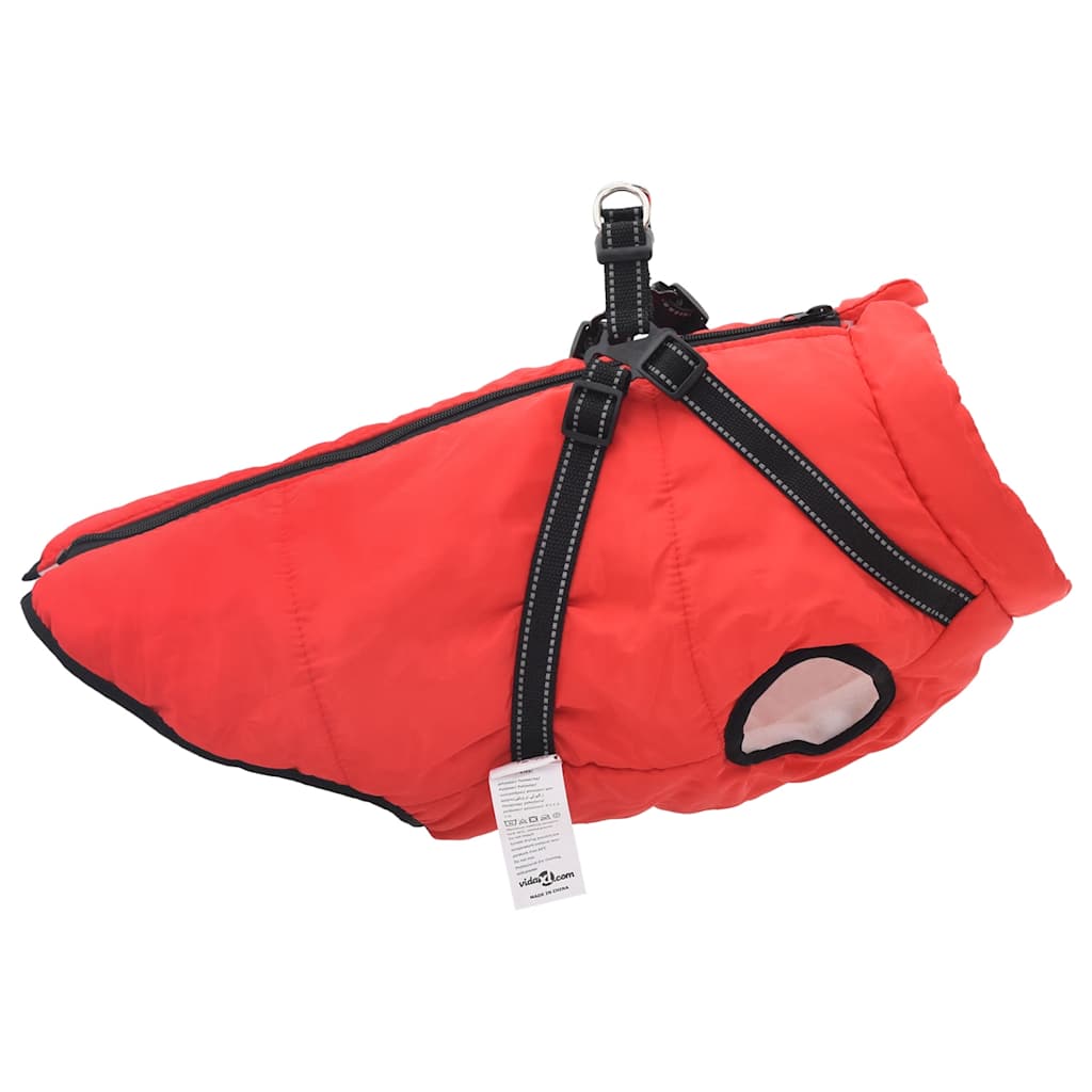 Cappotto Cani Imbracatura Impermeabile Riflettente Rosso L48