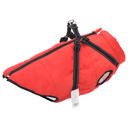 Cappotto Cani Imbracatura Impermeabile Riflettente Rosso L68