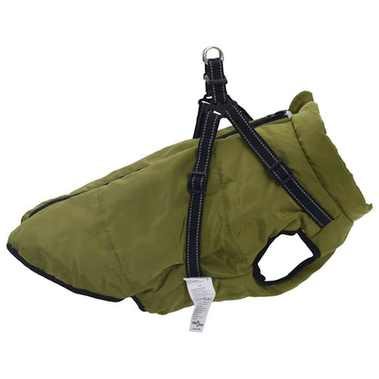 Cappotto Cani Imbracatura Impermeabile Riflettente Verde L48