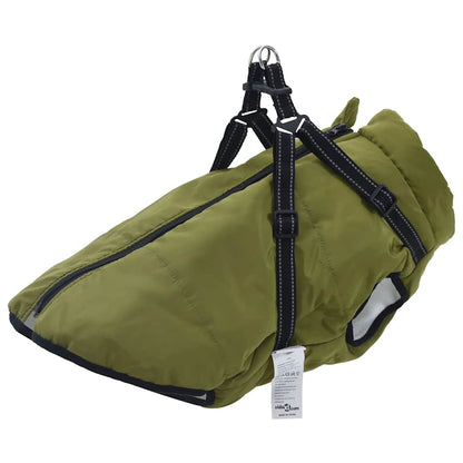 Cappotto Cani Imbracatura Impermeabile Riflettente Verde L68
