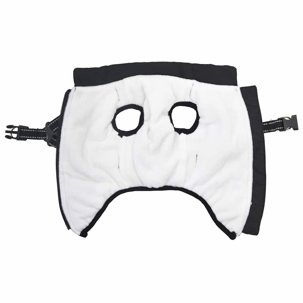 Cappotto Cani con Imbracatura Impermeabile Riflettente Nero L40