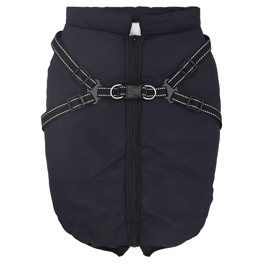 Cappotto Cani Imbracatura Impermeabile Riflettente Blu Navy L52